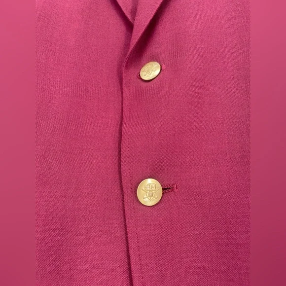 VTG Hart Schaffner Marx Jack Nicklaus Burgundy Blazer Gold Golf Bear Buttons